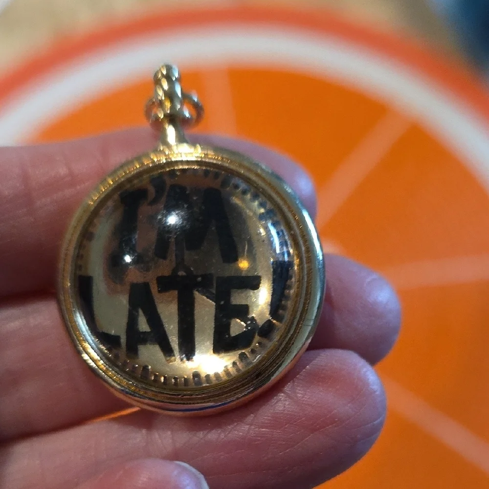 Warner Bros. Gold Pendant with Black Inscription Charm‎ - Picture 3 of 3